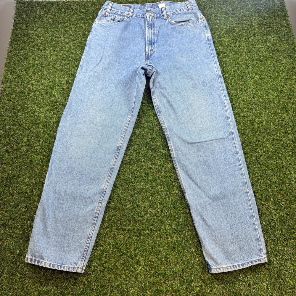 Levis 505 Regular Fit Jeans Mens 34x32 Light Wash USA Vintage